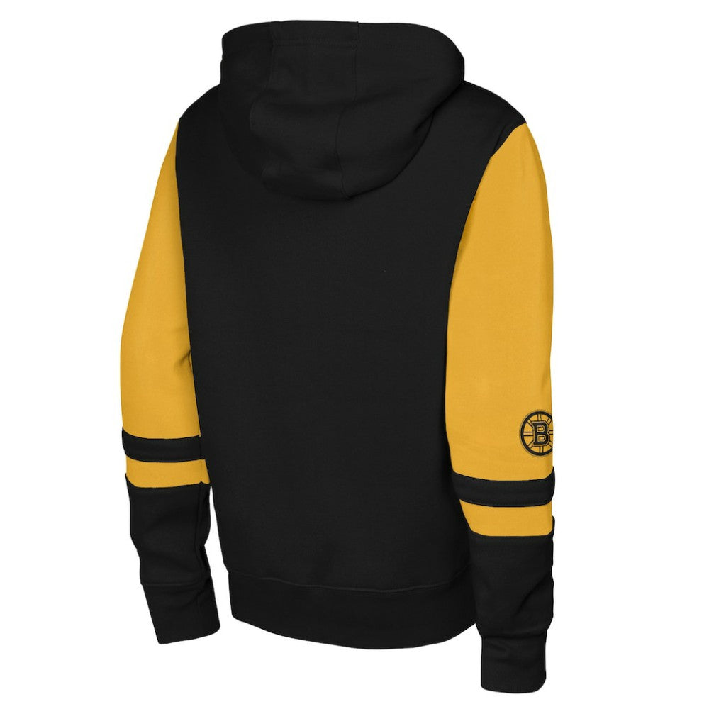 Boston Bruins Youth Face Off Full-Zip Hoodie - Black - NHL 200984208