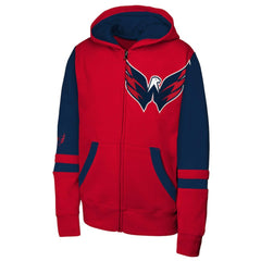 Washington Capitals Youth Face Off Full-Zip Hoodie - Red - NHL 200984209