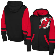 New Jersey Devils Youth Face Off Full-Zip Hoodie - Black - NHL 200984211