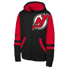 New Jersey Devils Youth Face Off Full-Zip Hoodie - Black - NHL 200984211