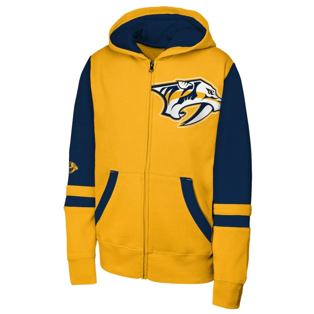 Nashville Predators Youth Face Off Full-Zip Hoodie - Gold - NHL 200984217