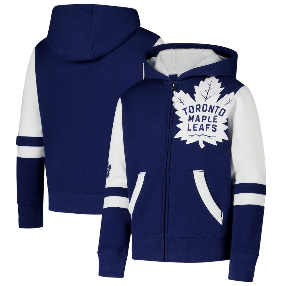 Toronto Maple Leafs Youth Face Off Full-Zip Hoodie - Blue - NHL 200984220