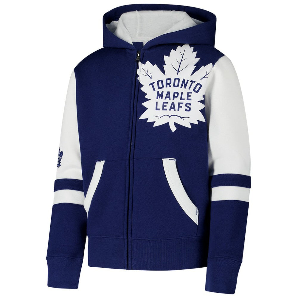 Toronto Maple Leafs Youth Face Off Full-Zip Hoodie - Blue - NHL 200984220