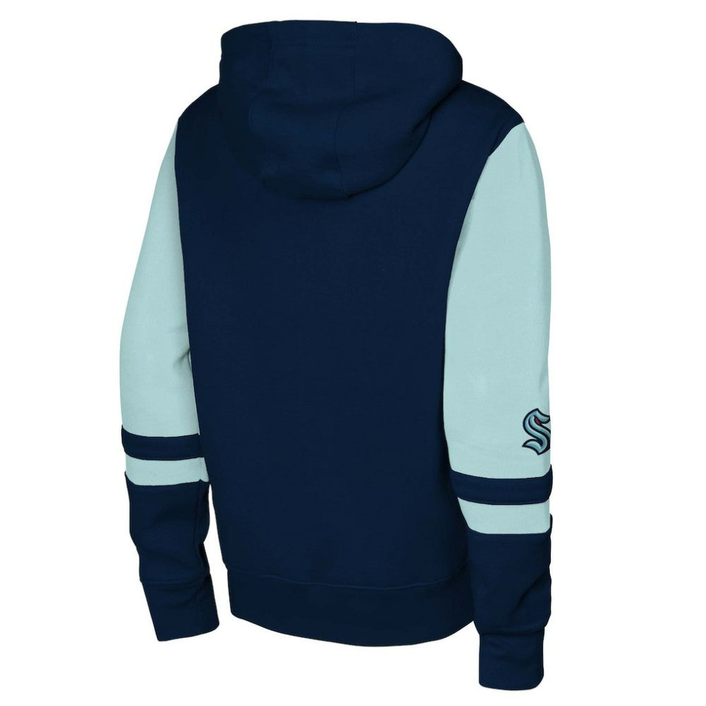 Seattle Kraken Youth Face Off Full-Zip Hoodie - Navy - NHL 200984226
