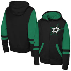 Dallas Stars Youth Face Off Full-Zip Hoodie - Black - NHL 200984228