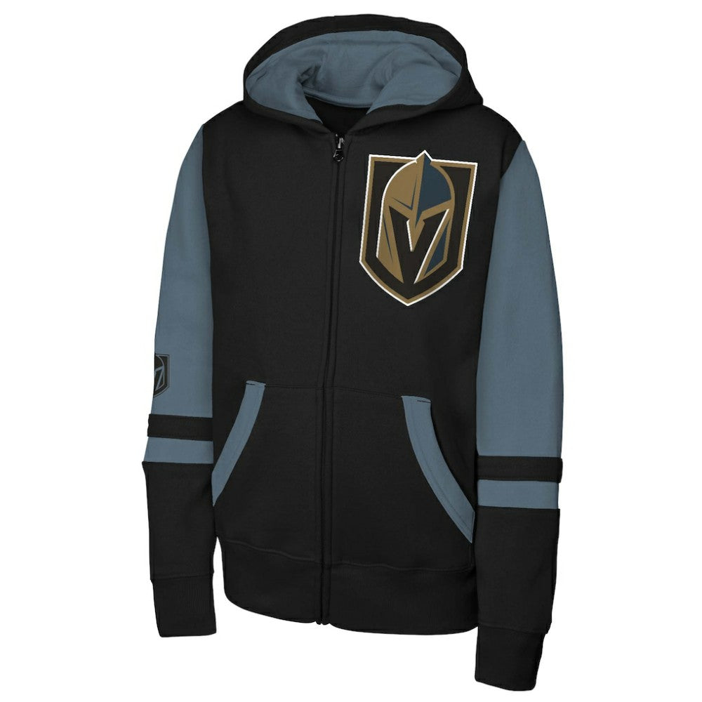 Vegas Golden Knights Youth Face Off Full-Zip Hoodie - Black - NHL 200984232