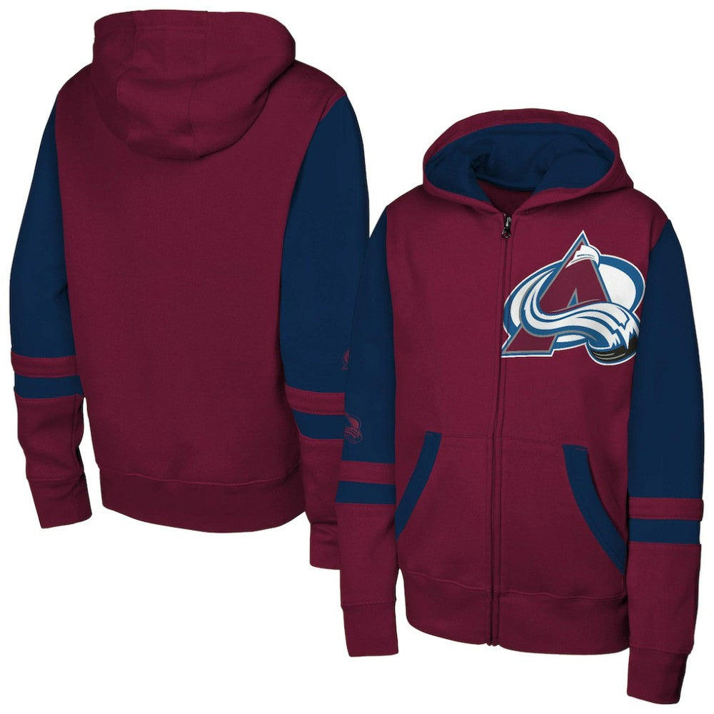 Colorado Avalanche Youth Face Off Full-Zip Hoodie - Burgundy - NHL 200984233