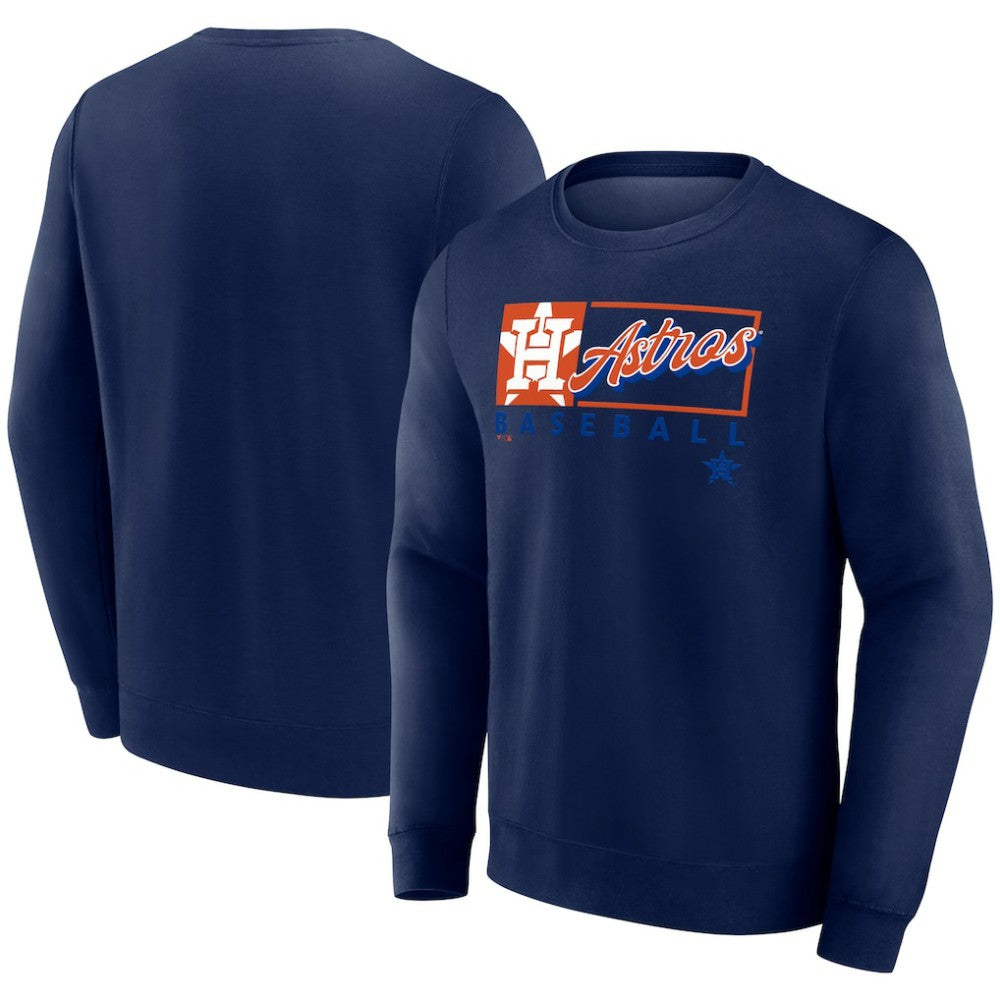 Houston Astros Profile Big & Tall Pullover Sweatshirt - Navy - MLB Lifestyle