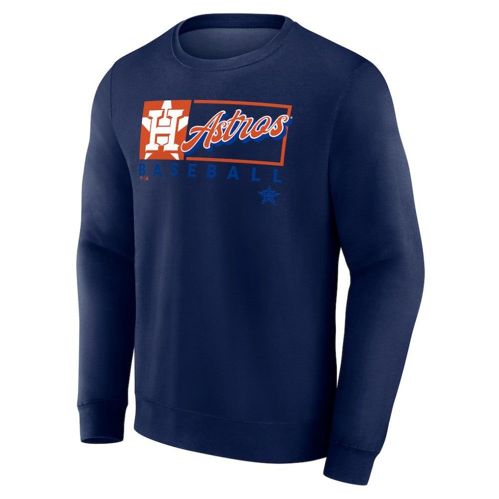 Houston Astros Profile Big & Tall Pullover Sweatshirt - Navy - MLB Lifestyle