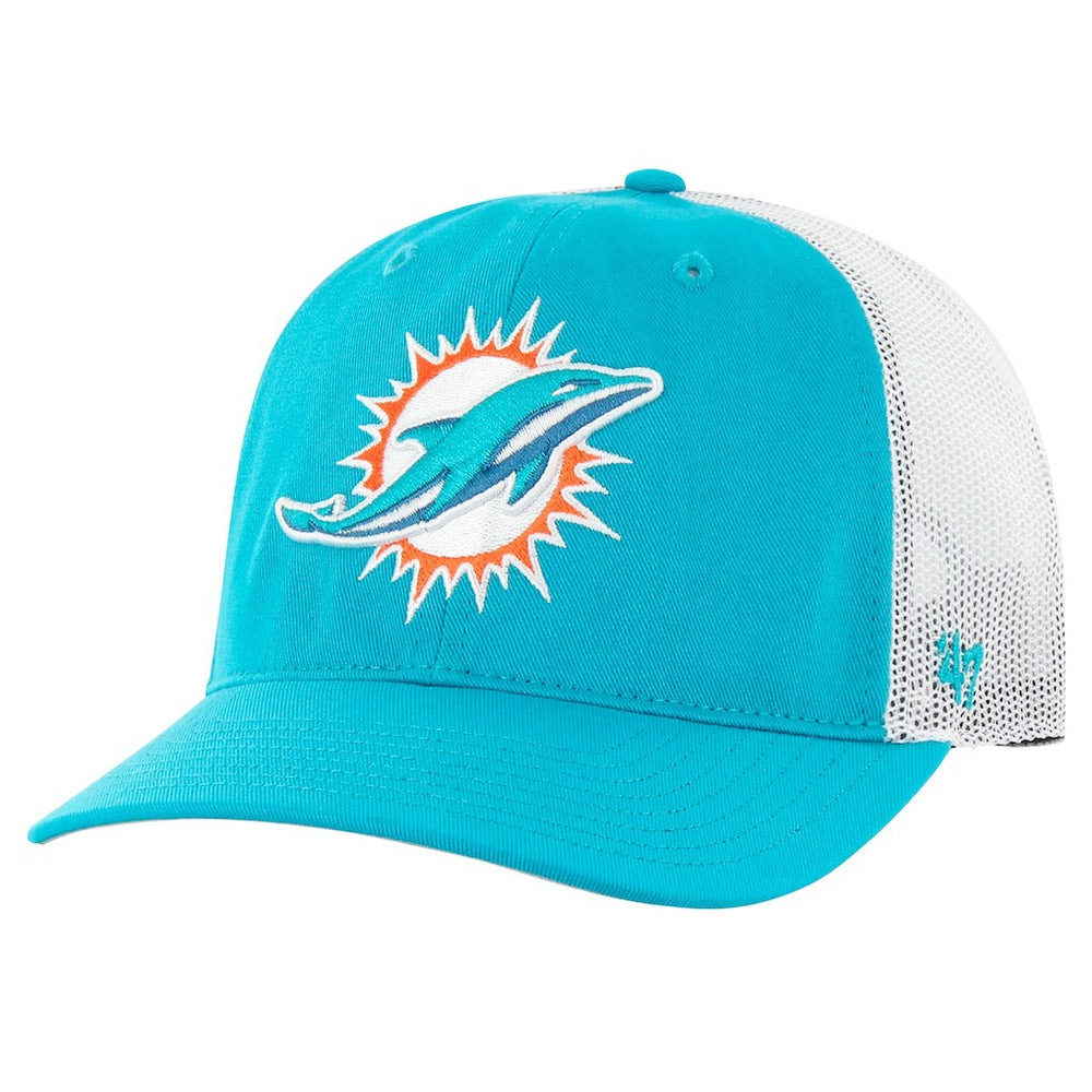 47 brand Miami Dolphins '47 Youth Trucker Adjustable Hat Aqua/White