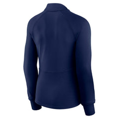 Atlanta Braves Fanatics Women's Elements Raglan Tri-Blend Quarter-Zip Top - Navy - Fanatics Lifestyle