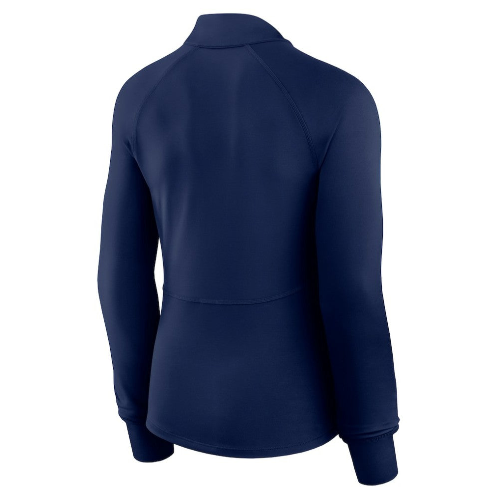Boston Red Sox Fanatics Women's Elements Raglan Tri-Blend Quarter-Zip Top - Navy - Fanatics Lifestyle