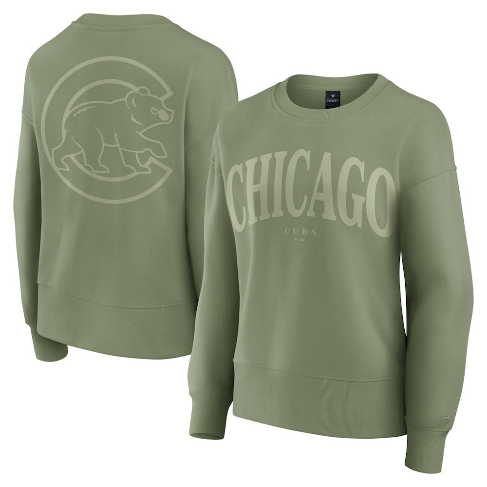 Chicago Cubs Fanatics Women's Elements Flow Pullover Sweatshirt - Green - Fanatics on Sale