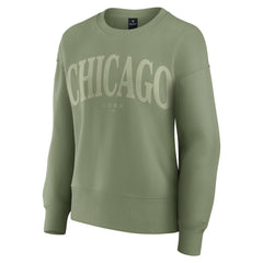 Chicago Cubs Fanatics Women's Elements Flow Pullover Sweatshirt - Green - Fanatics on Sale