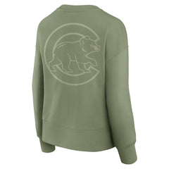 Chicago Cubs Fanatics Women's Elements Flow Pullover Sweatshirt - Green - Fanatics on Sale