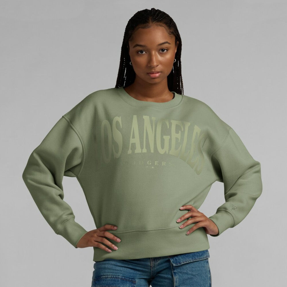 Los Angeles Dodgers Fanatics Women's Elements Flow Pullover Sweatshirt - Green - Fanatics Lifestyle