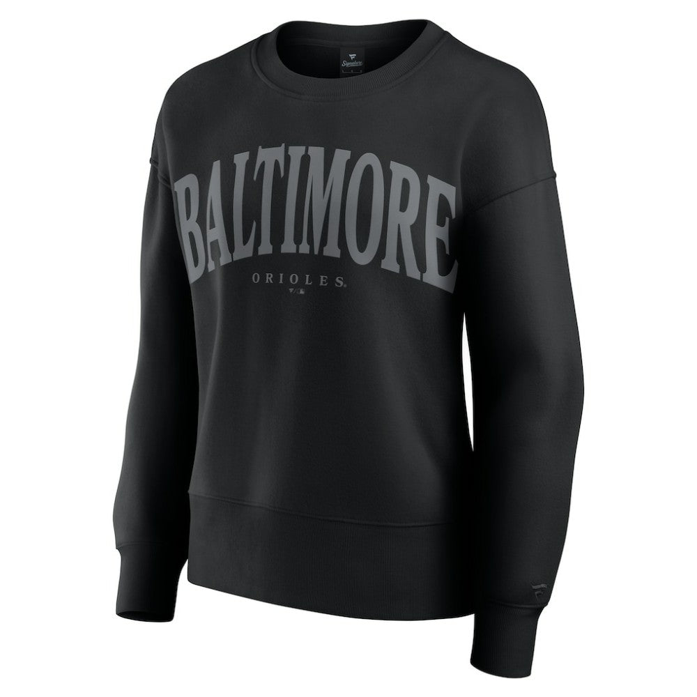 Baltimore Orioles Fanatics Women's Elements Flow Pullover Sweatshirt - Black - Fanatics on Sale