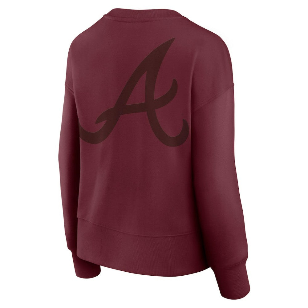 Atlanta Braves Fanatics Women's Elements Flow Pullover Sweatshirt - Burgundy - Fanatics Sale