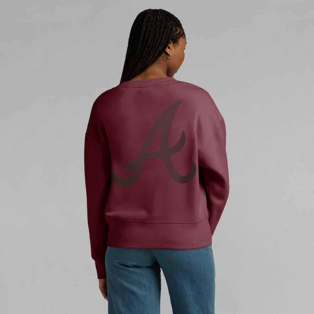 Atlanta Braves Fanatics Women's Elements Flow Pullover Sweatshirt - Burgundy - Fanatics Sale