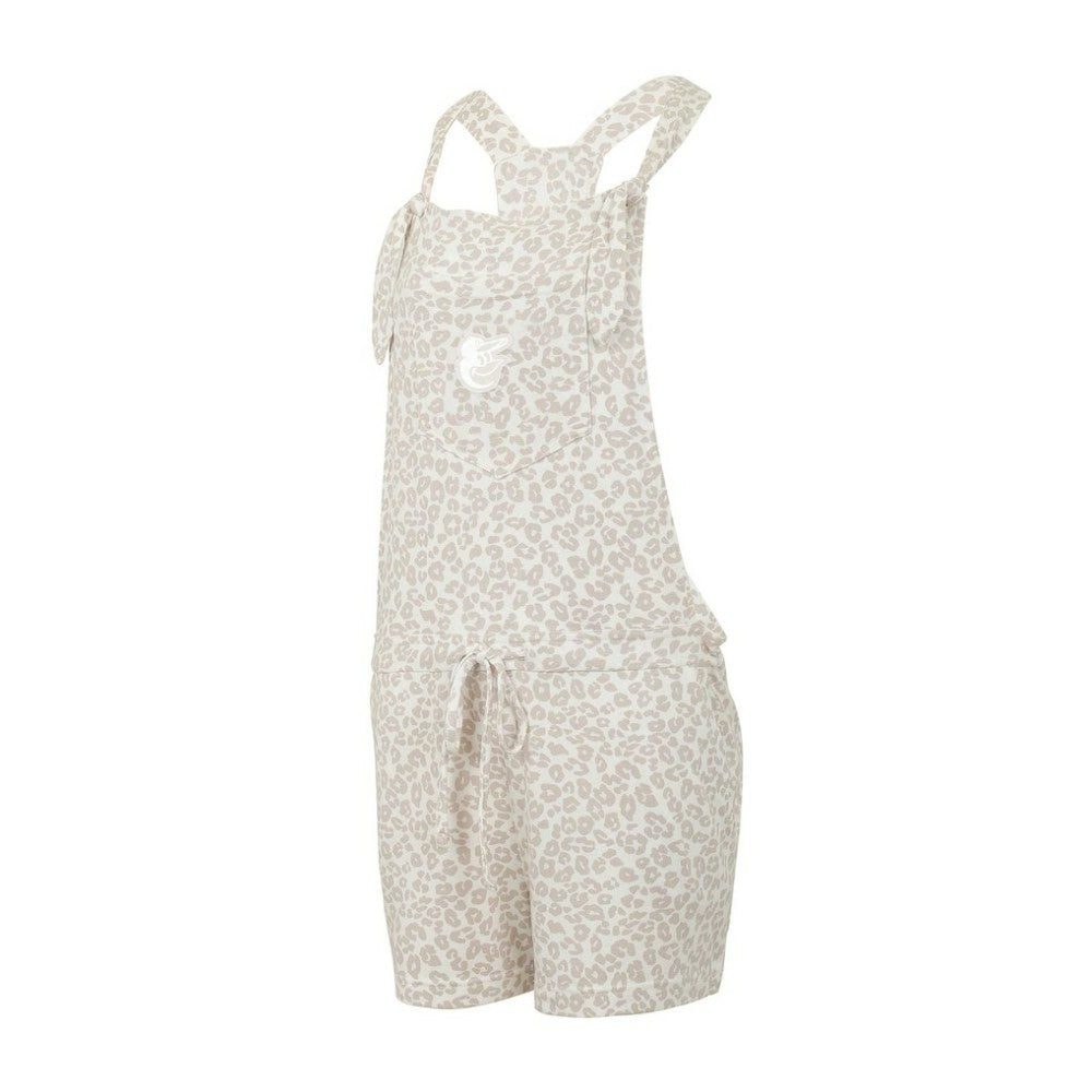 Baltimore Orioles Concepts Sport Women's Montana Hacci Knit Romper Overalls - Cream - MLB Discount