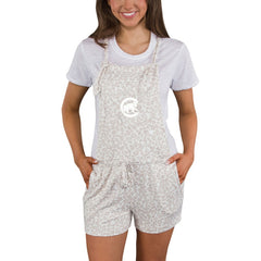 Chicago Cubs Concepts Sport Women's Montana Hacci Knit Romper Overalls - Cream - MLB Online