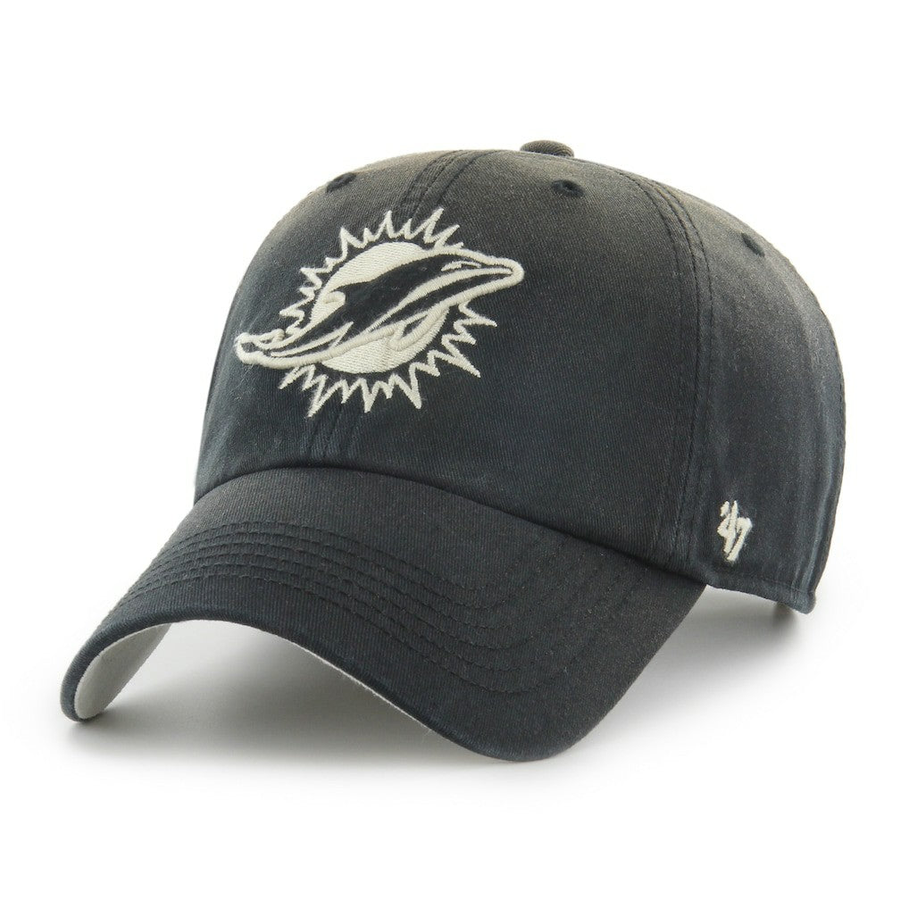 47 brand Miami Dolphins '47 Dusted Relaxed Clean Up Adjustable Hat Black