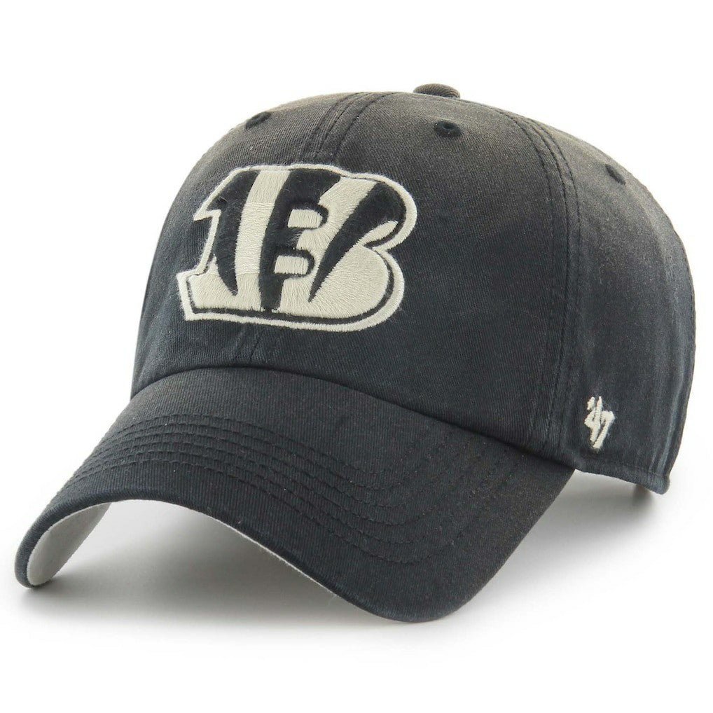 47 brand Cincinnati Bengals '47 Dusted Relaxed Clean Up Adjustable Hat Black