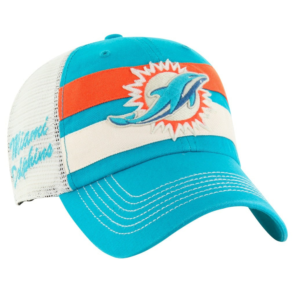 47 brand Miami Dolphins '47 Clubhouse Boon Clean-Up Trucker Adjustable Hat Aqua