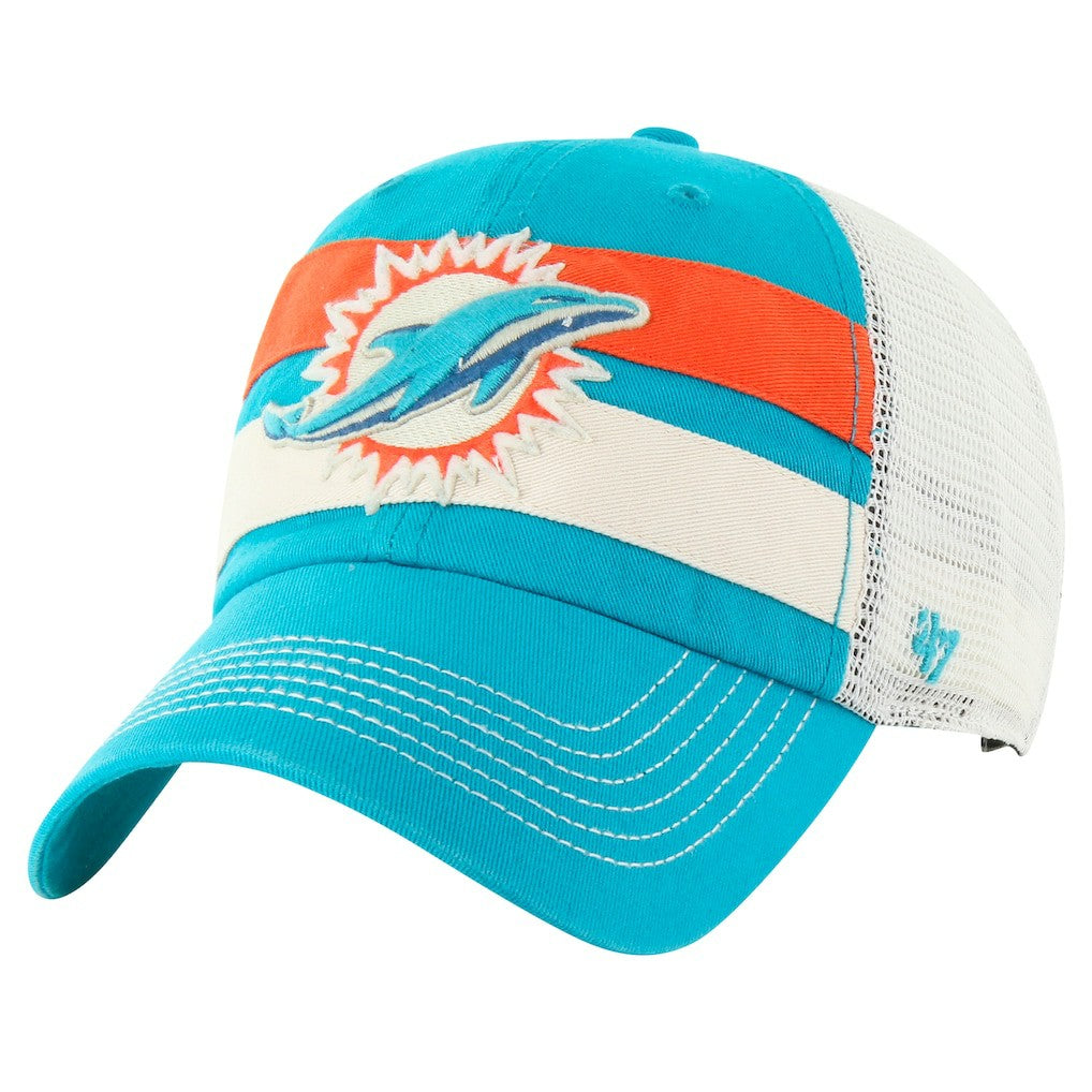 47 brand Miami Dolphins '47 Clubhouse Boon Clean-Up Trucker Adjustable Hat Aqua