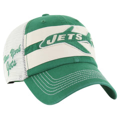 47 brand New York Jets '47 Throwback Clubhouse Boon Clean-Up Trucker Adjustable Hat Kelly Green