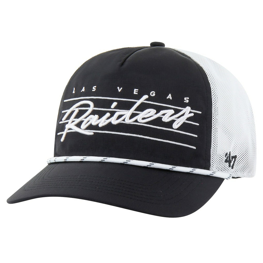 47 brand Las Vegas Raiders '47 Downburst Relaxed Hitch Trucker Adjustable Hat Black/White
