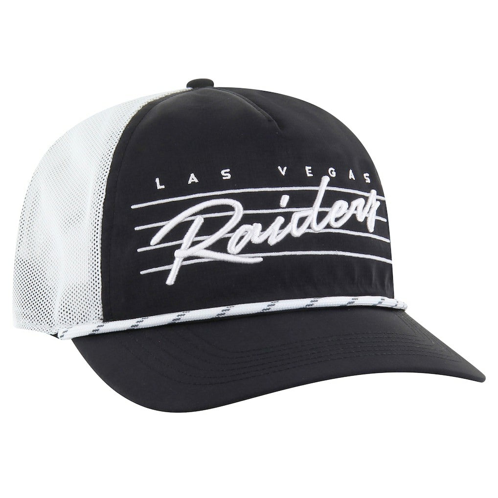47 brand Las Vegas Raiders '47 Downburst Relaxed Hitch Trucker Adjustable Hat Black/White
