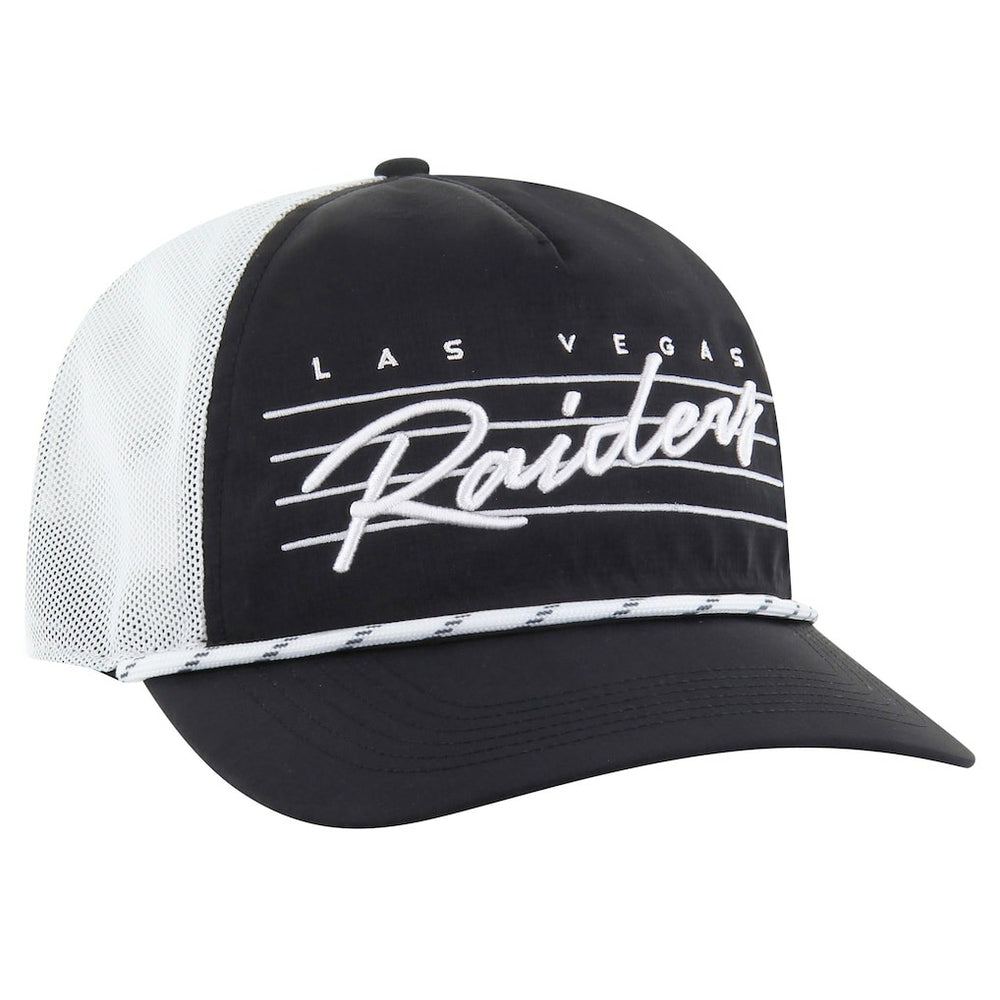 47 brand Las Vegas Raiders '47 Downburst Relaxed Hitch Trucker Adjustable Hat Black/White