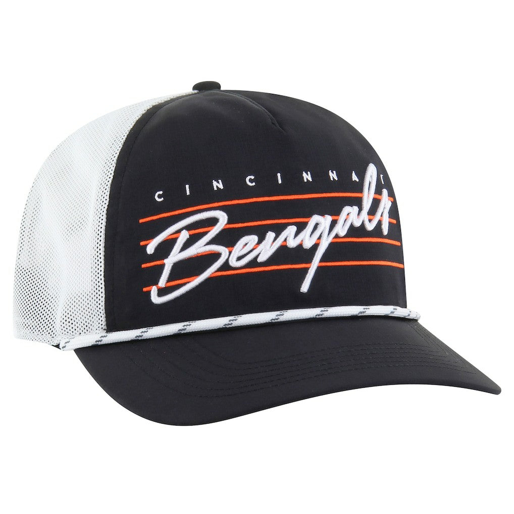 47 brand Cincinnati Bengals '47 Downburst Relaxed Hitch Trucker Adjustable Hat Black/White