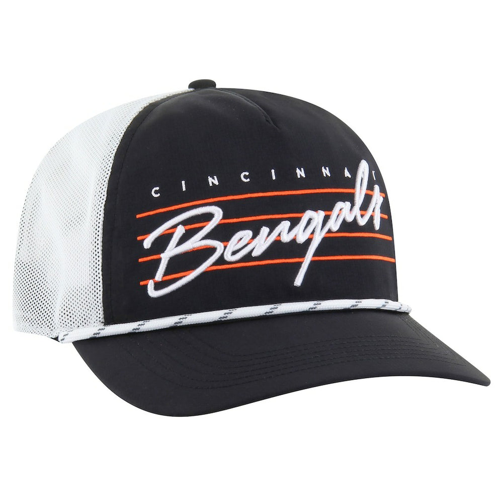 47 brand Cincinnati Bengals '47 Downburst Relaxed Hitch Trucker Adjustable Hat Black/White