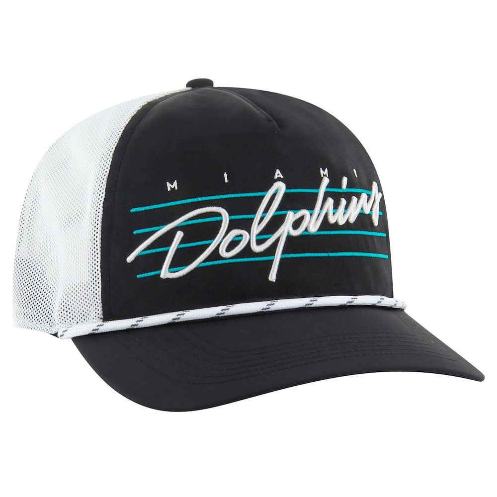 47 brand Miami Dolphins '47 Downburst Relaxed Hitch Trucker Adjustable Hat Black/White