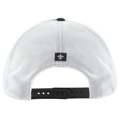 47 brand New Orleans Saints '47 Downburst Relaxed Hitch Trucker Adjustable Hat Black/White