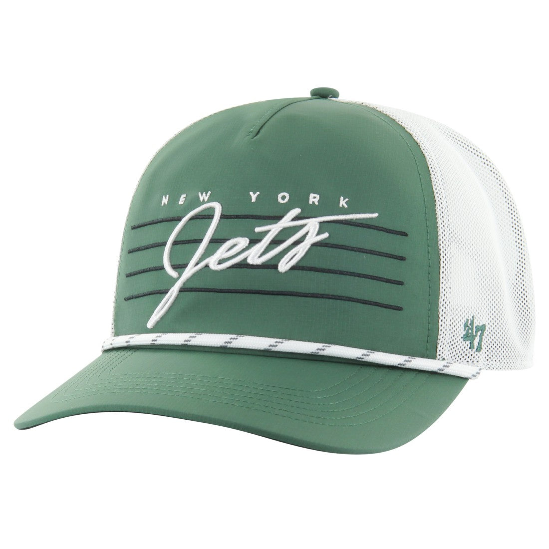 47 brand New York Jets '47 Downburst Relaxed Hitch Trucker Adjustable Hat Green/White