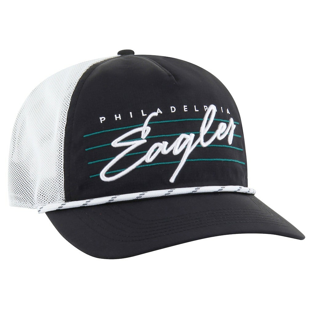 47 brand Philadelphia Eagles '47 Downburst Relaxed Hitch Trucker Adjustable Hat Black/White
