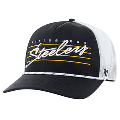 47 brand Pittsburgh Steelers '47 Downburst Relaxed Hitch Trucker Adjustable Hat Black/White