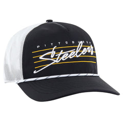 47 brand Pittsburgh Steelers '47 Downburst Relaxed Hitch Trucker Adjustable Hat Black/White