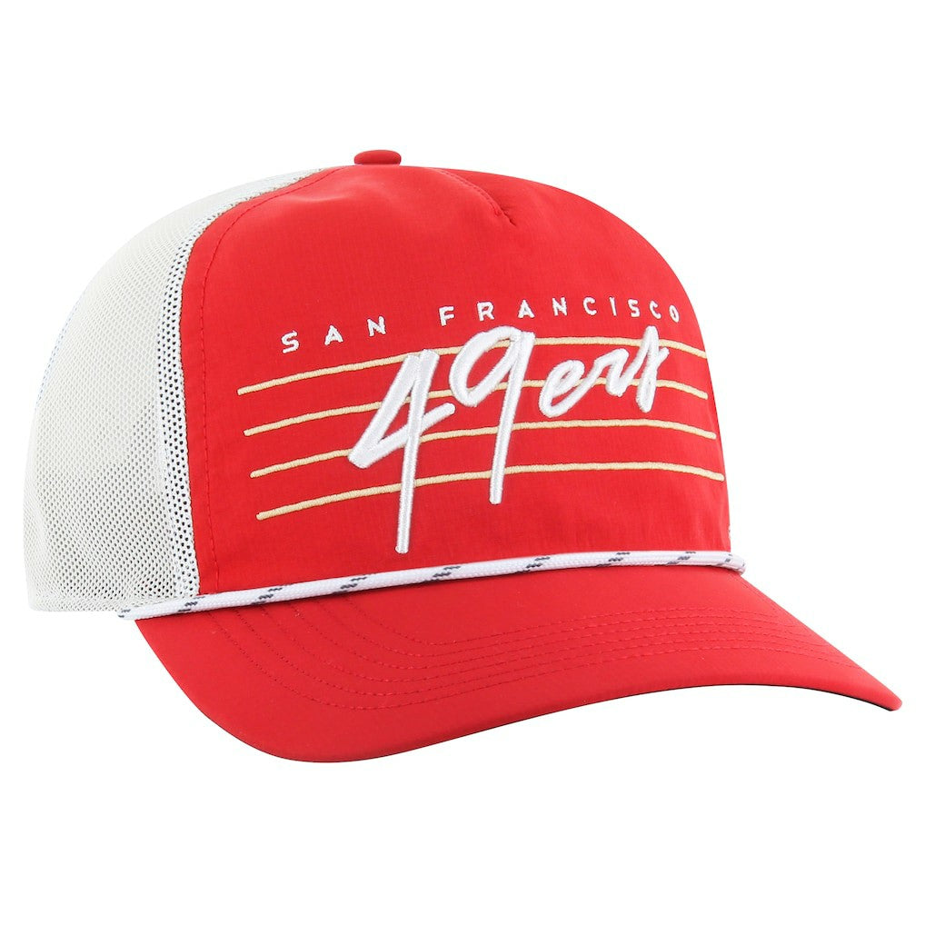 47 brand San Francisco 49ers '47 Downburst Relaxed Hitch Trucker Adjustable Hat Scarlet/White
