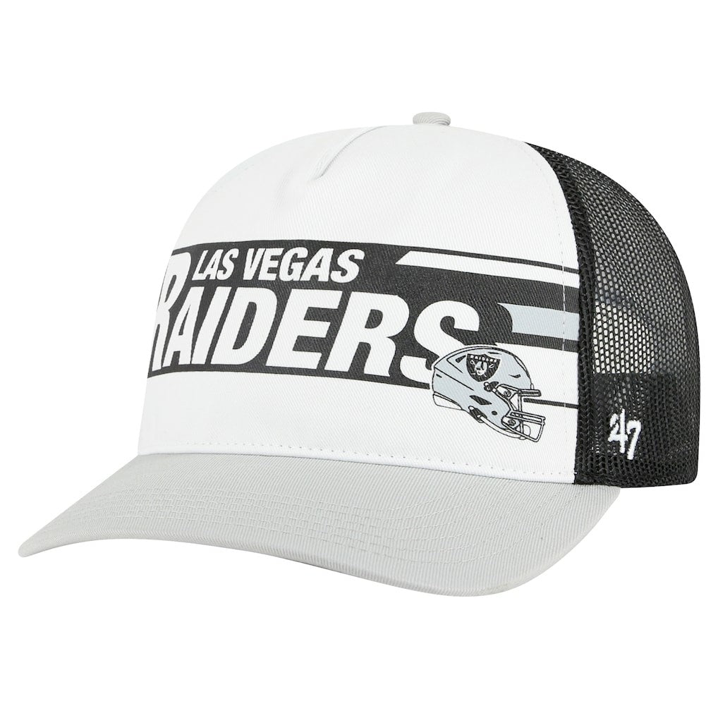 47 brand Las Vegas Raiders '47 Stack Line Hitch Trucker Adjustable Hat White/Gray