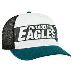 47 brand Philadelphia Eagles '47 Stack Line Hitch Trucker Adjustable Hat White/Midnight Green