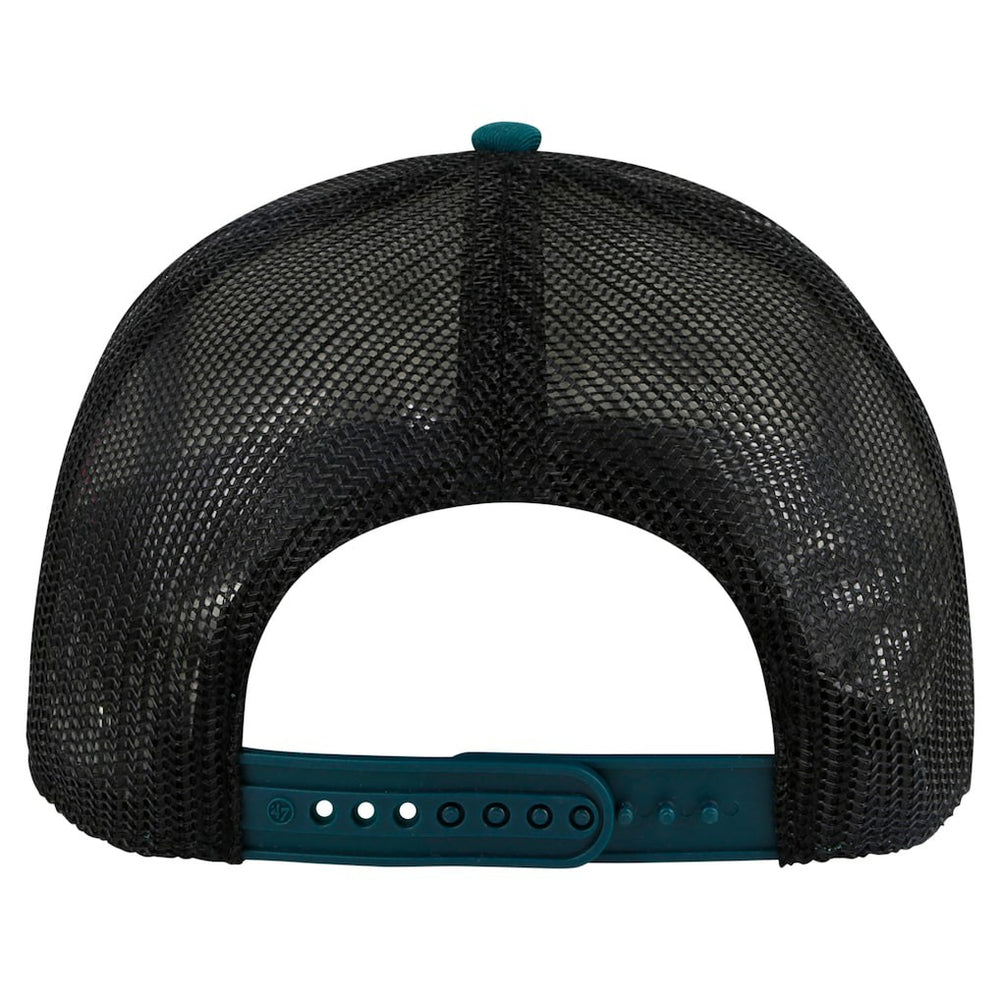 47 brand Philadelphia Eagles '47 Stack Line Hitch Trucker Adjustable Hat White/Midnight Green