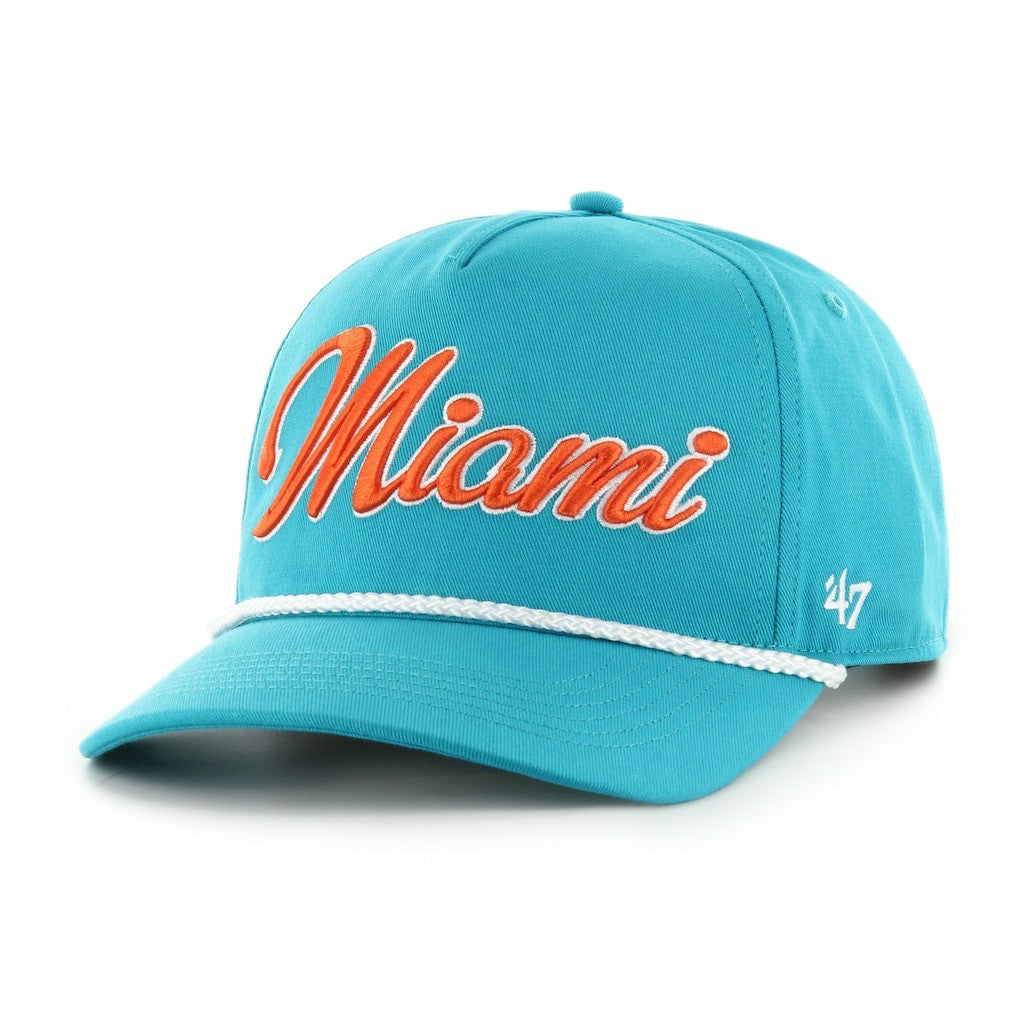 47 brand Miami Dolphins '47 Overhand Hitch Adjustable Hat Aqua