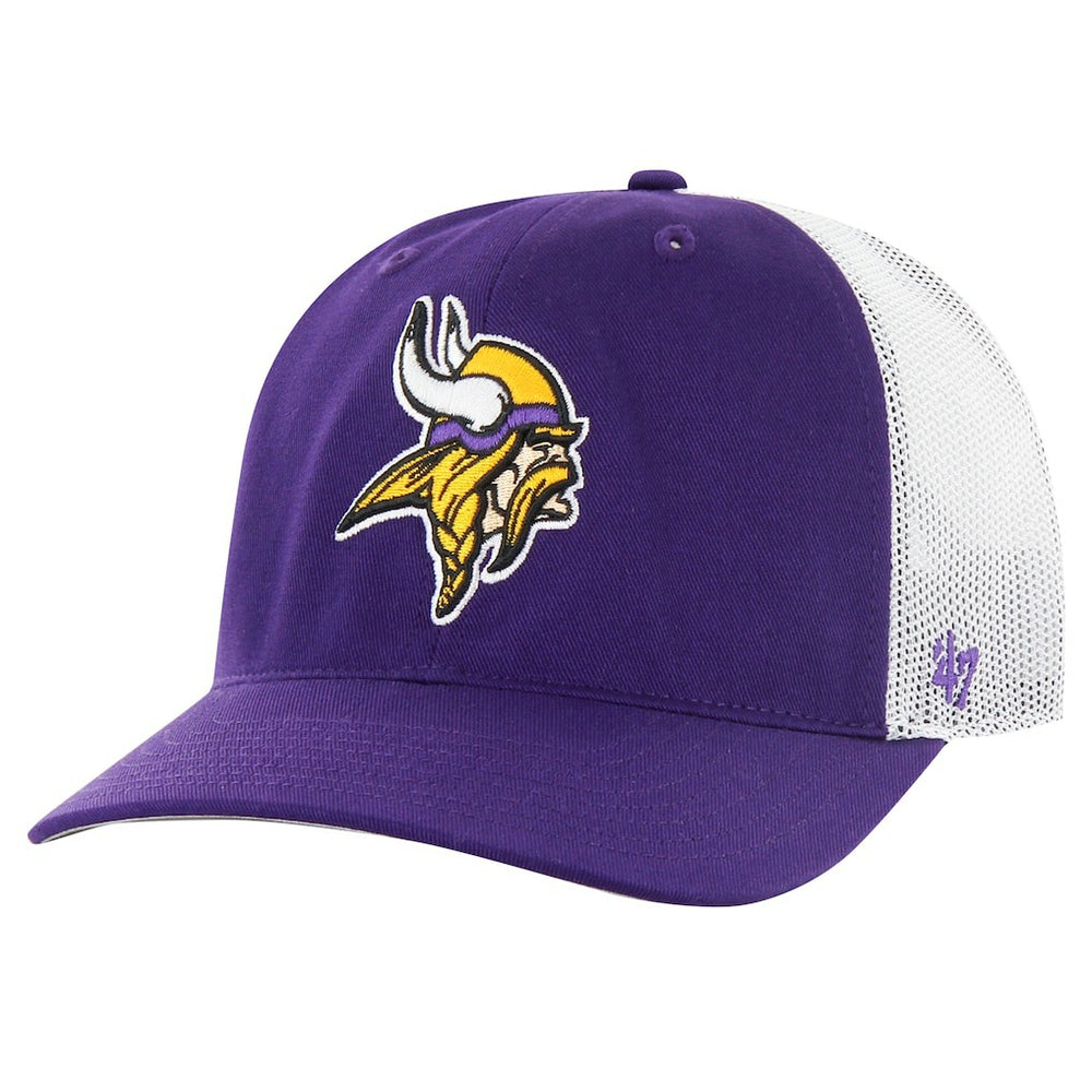 47 brand Minnesota Vikings '47 Team Unstructured Trucker Adjustable Hat Purple/White