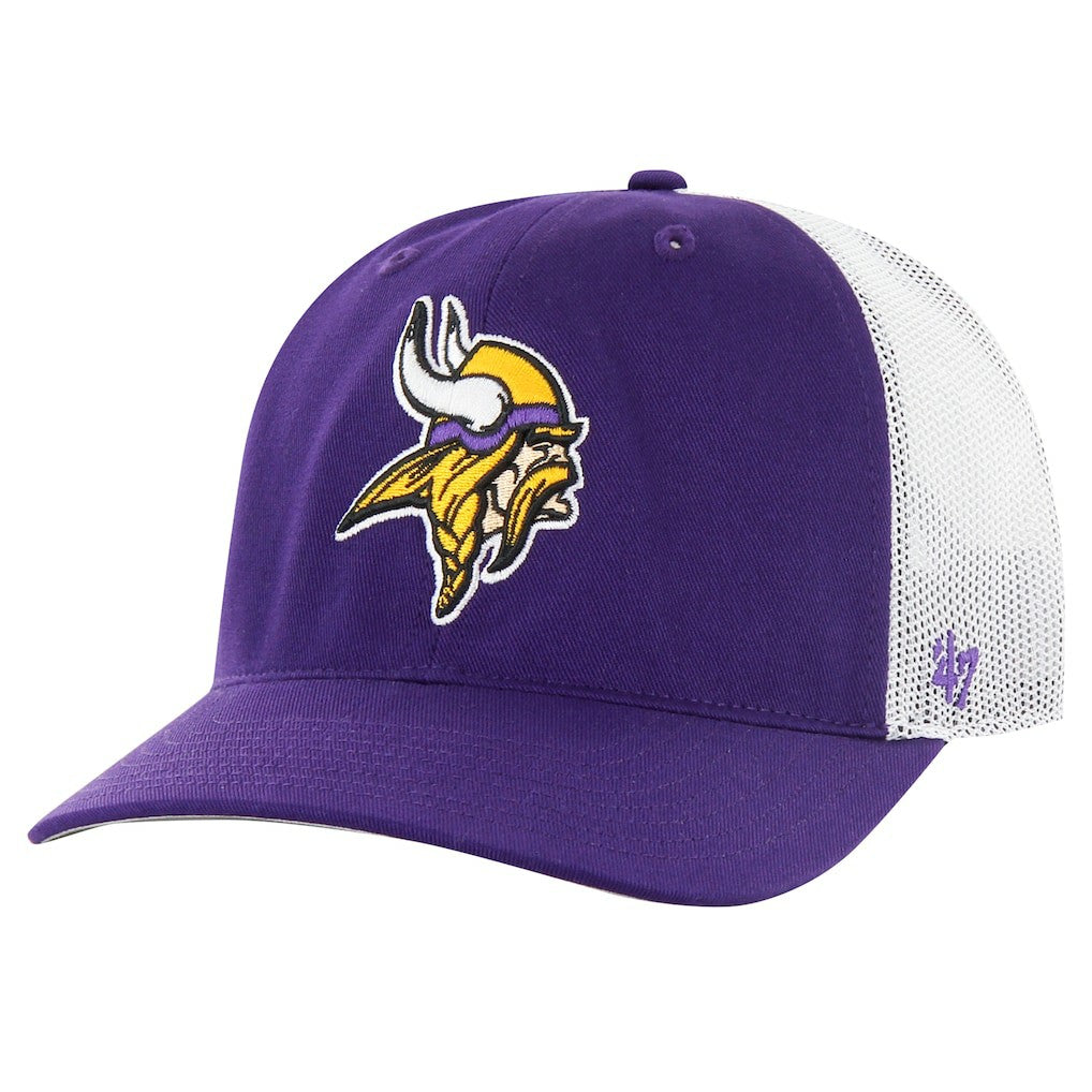 47 brand Minnesota Vikings '47 Team Unstructured Trucker Adjustable Hat Purple/White