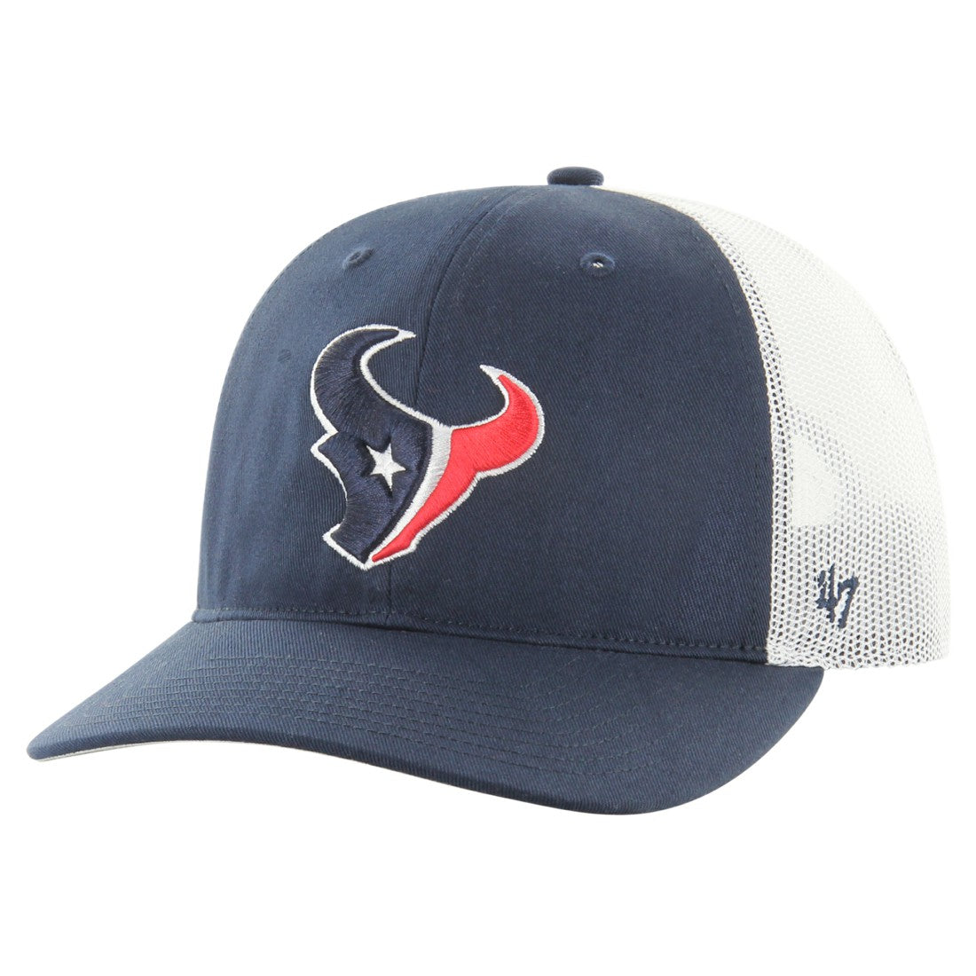 47 brand Houston Texans '47 Team Unstructured Trucker Adjustable Hat Navy/White