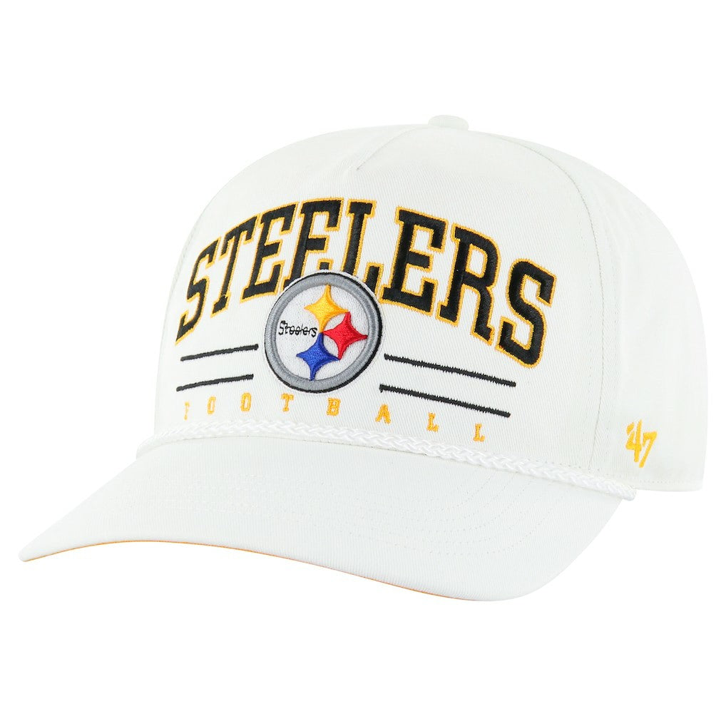 47 brand Pittsburgh Steelers '47 Roscoe Hitch Rope Adjustable Hat White